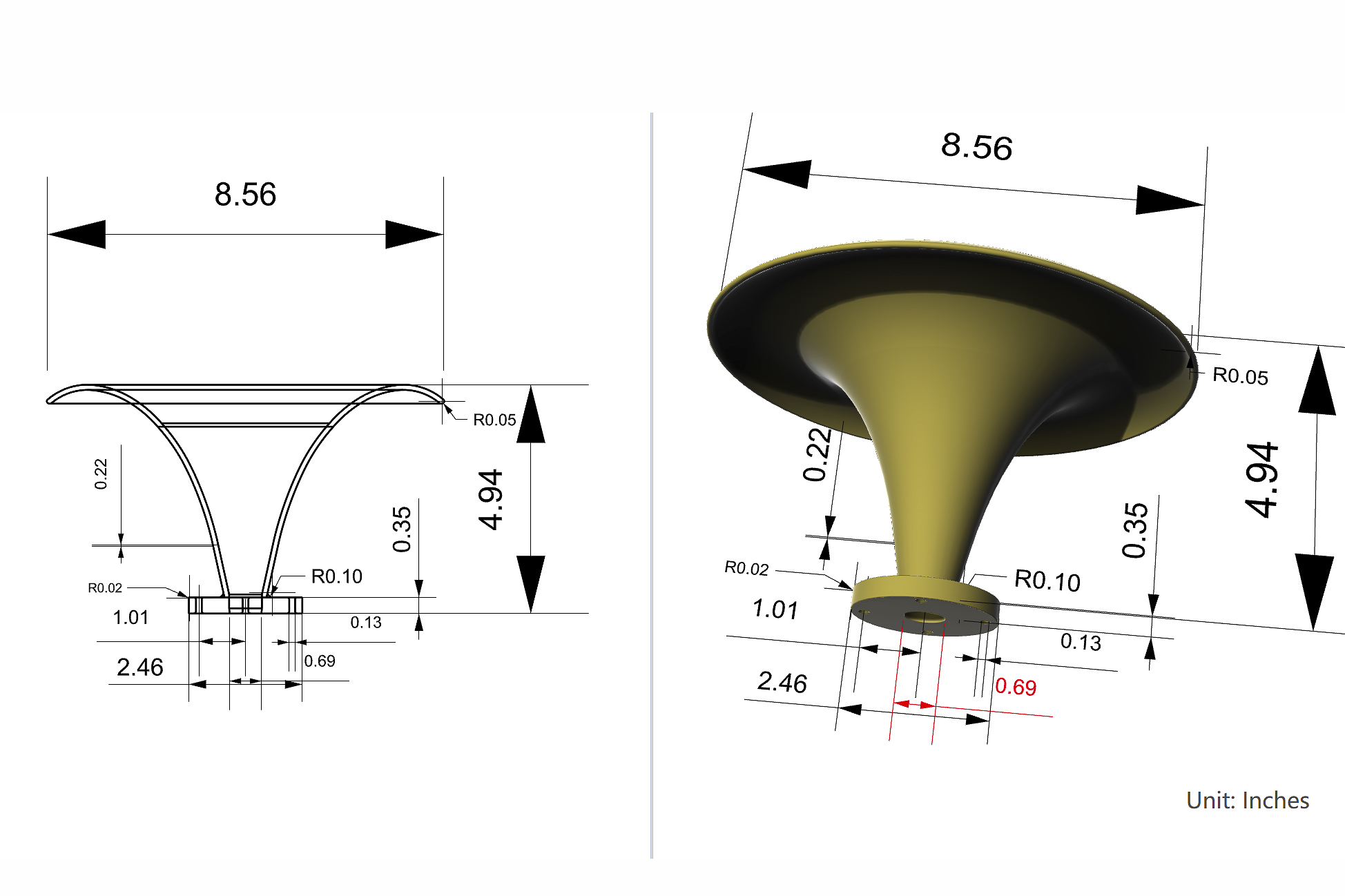 3D fiberglass drawing example