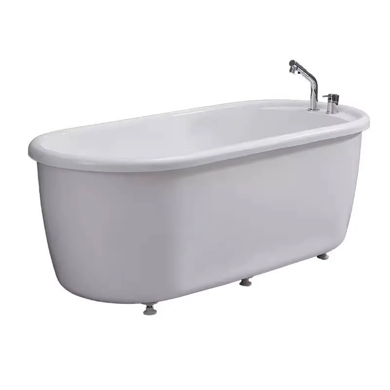 Fiberglass freestanding bathtub