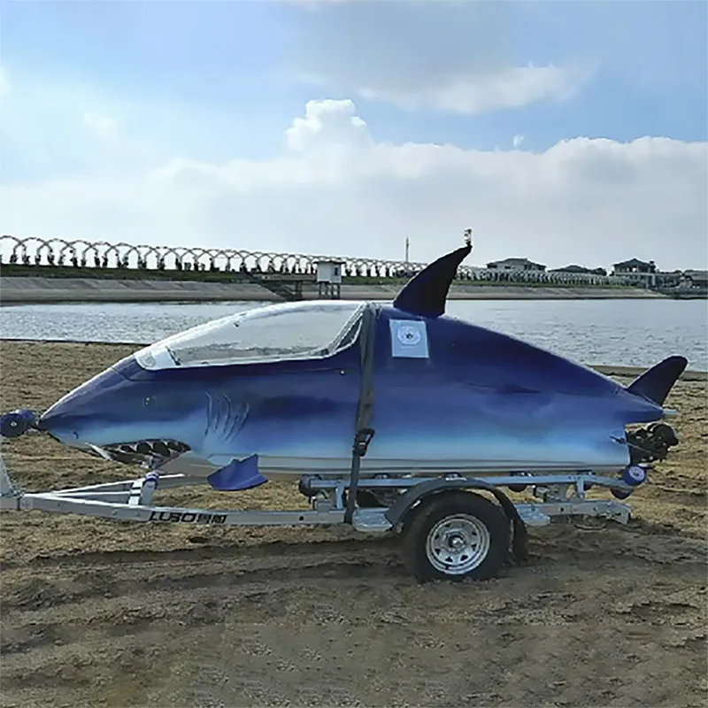 Fiberglass shark boat